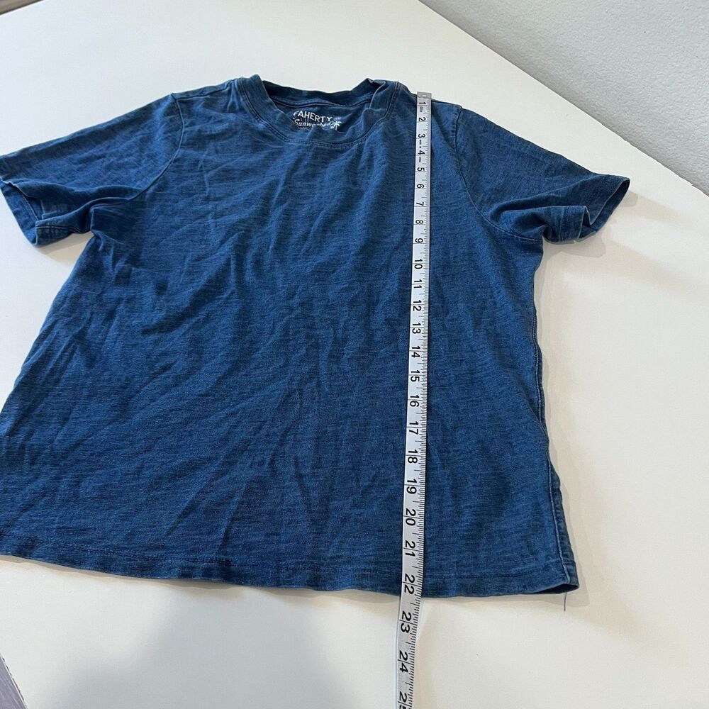 Faherty Women’s Sunwashed Regenerative Tee - Medium Indigo Wash Size XS Casual - Picture 7 of 7